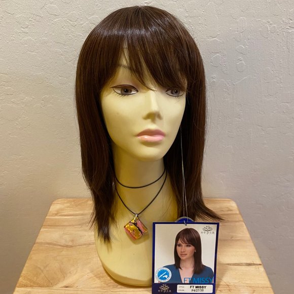 #108 SEPIA SYNTHETIC WIG - Picture 1 of 7